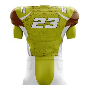 Uniforme de football américain à manches courtes imprimé sur mesure de haute qualité respirant pour hommes - Product Image 5