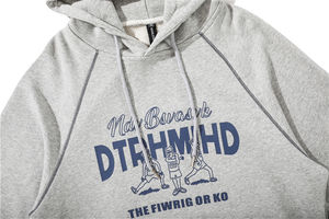 Sweat-shirt à capuche ample pour hommes 400gsm Offre Spéciale hommes épais 100% coton Logo personnalisé Sweatshirt French Terry Hoodi pour hommes - Product Image 3