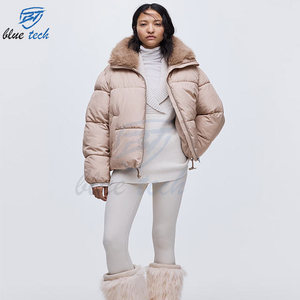 Chaqueta Acolchada Personalizada para Mujer, Invierno, Alta Calidad, Impermeable, Secado Rápido, Tejida, con Capucha, Cálida, Moderna, Informal, Servicio OEM - Product Image 2