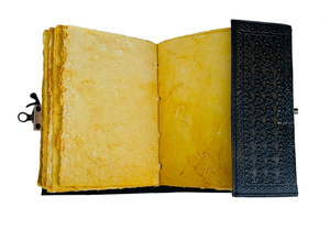 Ciervo celta en relieve hecho a mano cuero genuino Color carbón Vintage diario al por mayor planificador nota libro Deckle arte papeles diario - Product Image 3