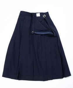 Exceptional Quality Anti Wrinkle Woven Solid Pattern School Uniform C11-Navy Japan Style Breathable Knee Length <b>Summer</b> <b>Skirt</b> - Product Image 3