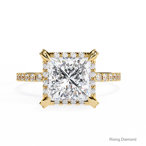 แหวนหมั้นเพชรเม็ดเดี่ยวสีขาวทองโบฮีเมียนขนาด3.4กะรัตสำหรับผู้หญิงได้รับการรับรองจากแล็บของขวัญครบรอบปีสำหรับผู้หญิง - Product Image 4