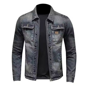 2025 vente en gros mode veste en jean pour hommes décontracté vêtements de rue veste en jean de haute qualité et abordable veste en jean pour hommes - Product Image 1