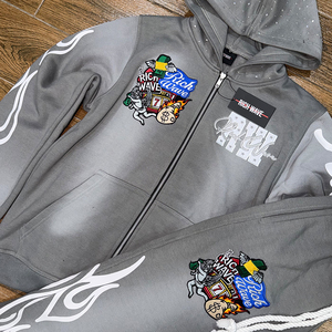 ชุดวอร์มผ้าปักลายโลโก้สำหรับผู้ชายมาใหม่ชุดวอร์มลำลองพิมพ์ลายปักพลอยเทียมสำหรับผู้ชายมาใหม่2025 - Product Image 5