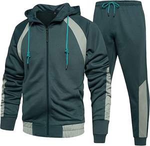 Conjunto Deportivo Masculino de Invierno, Transpirable, Estampado, Informal, con Sudadera de Media Cremallera y Pantalones Deportivos, 100% Poliéster y Algodón - Product Image 5