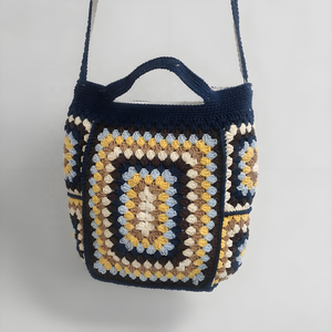 2025 New Fashion Handmade <b>Wool</b> Crochet Crossbody Bag with ZIP Closure Single Strap for Lady Autumn/Winter - Product Image 4