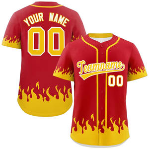Maillot de baseball sublimé en polyester personnalisé pour hommes, col en V, logo brodé, impression de nom et de nom, maille respirante de grande taille - Product Image 2