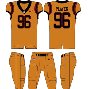 ชุดยูนิฟอร์มอเมริกันฟุตบอลแบบสั่งทำได้ ไซส์ใหญ่ แขนสั้น รุ่นใหม่ น้ำหนักเบา ระบายอากาศดี สีพื้น สำหรับผู้ใหญ่ - Product Image 1