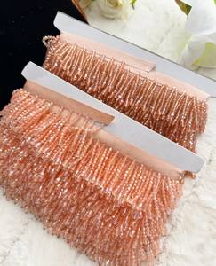 Frange à pampilles en cristal de pêche : Garniture de couture pour costumes - Product Image 3