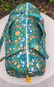 Sac de voyage de luxe Le Souvenirs en tissu indien Kantha matelassé - Tissu en coton Grande capacité Écologique Durable Fermeture éclair - Product Image 2