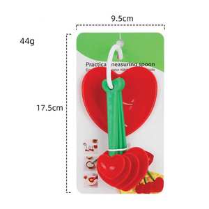 Nouvelle cuillère à café <span class=keywords><strong>en</strong></span> forme de coeur propre Logo personnaliser 2.5ml café tasse <span class=keywords><strong>en</strong></span> plastique ensemble cuillère à mesurer - Product Image 6