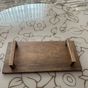 Bandeja de madera de diseño moderno hecha a mano, bandeja de madera personalizada para regalo de inauguración de la casa - Product Image 6