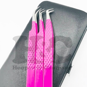 Pince à épiler de haute qualité pince à épiler incurvée en acier inoxydable avec logo pince à cils durable vison bas quantité minimale de commande - Product Image 5