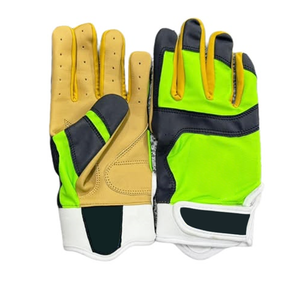 Gants de frappe de baseball professionnels personnalisés, manchette courte en cuir, durables et confortables, en vente à un prix raisonnable - Product Image 1