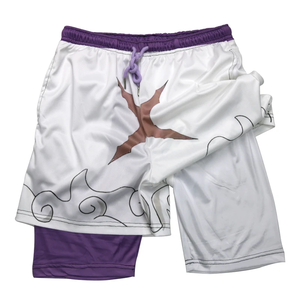 กางเกงขาสั้นกีฬา 3 มิติ 2 in 1 สำหรับผู้ชาย ออกกำลังกาย วิ่ง ระบายอากาศ แห้งเร็ว กางเกงขาสั้นลำลองฤดูร้อน มีกระเป๋าข้าง - Product Image 4