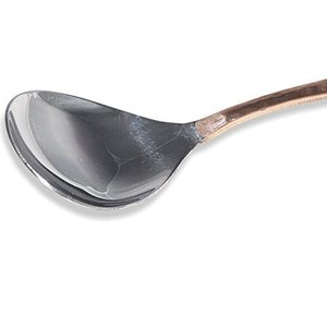 Gran demanda venta espejo pulido cuchara de acero inoxidable mango de cobre para té café servir Hotel restaurante precios al por mayor - Product Image 3