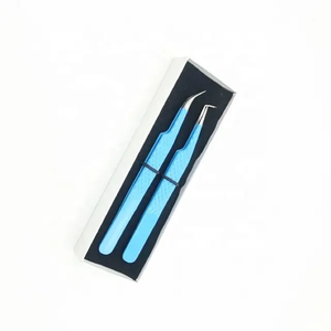 Pince à épiler à pointe en fibre de marque privée pince à épiler à extension de cils à volume pointe en fibre avec logo personnalisé - Product Image 6