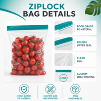 Producent van op maat gemaakte ziplock zakken voor levensmiddelen, geschikt voor verpakkingen van verse producten