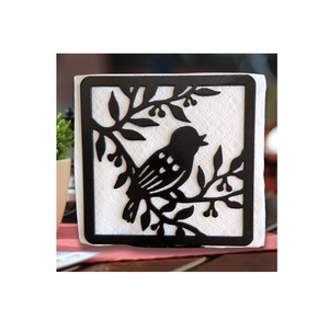 Servilletero de Metal con diseño de pájaro, Decoración de mesa de tallo, restaurante, servilletero elegante de boda personalizado - Product Image 1