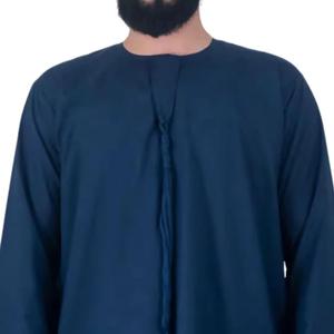 Thobe émirati de qualité supérieure noir luxe Kandura traditionnel arabe porter élégant hommes Jubba doux et respirant tenue islamique moderne - Product Image 2