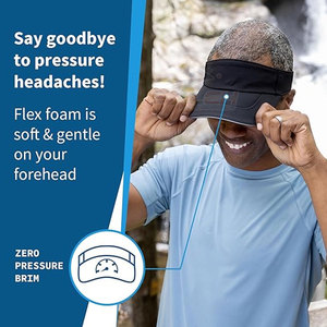 Sombrero con visera deportiva con correa ajustable y tela transpirable para uso en exteriores Sombrero con visera deportiva ligera - Product Image 4