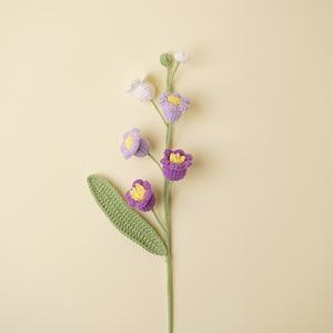 Ramo de Lirios del Valle Tejido a Mano con Flores Preservadas, Decoración de Ganchillo para Interiores, Adorno Hecho a Mano - Product Image 6