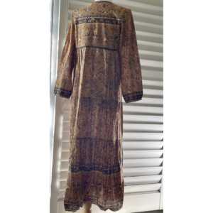 Vestido Maxi Peacock Garden - Elegante Vestido Largo de Viscosa, Moda Modesta para el Tiempo Libre, Tallas Grandes XS a 6XL - Product Image 5