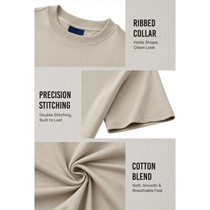 T-shirts pour hommes de qualité supérieure, coupe courte et ample, décontractés, surdimensionnés, 100% coton, légers, t-shirts vierges personnalisables pour hommes - Product Image 5