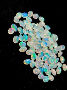 100% Natural Heat Treated Ethiopian Welo Opal Faceted Gemstone High Quality Loose Oval Shape 7x5 White Color <b>Play</b> 0.5-1.5 Carat - Product Image 2
