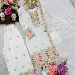 ชุดแต่งงานออกแบบด้านบน-palzzo กับ dupatta - Product Image 1