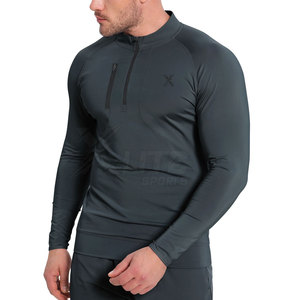 Sudadera cómoda de invierno con media cremallera y secado rápido para entrenamiento en el gimnasio, correr al aire libre y actividades físicas diarias para hombre - Product Image 3