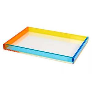 Plateau de service en acrylique transparent fait à la main, élégant et durable, parfait pour la table à manger à la maison, à un prix attractif - Product Image 1