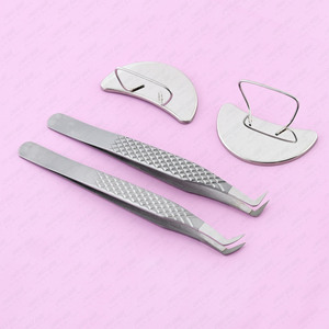 Fiber tip <b>lash</b> Volume tweezers non-slip eyelash tweezer 45 90 degree tip for 0.03mm <b>lashes</b> stainless steel <b>fan</b> curved tweezer - Product Image 2