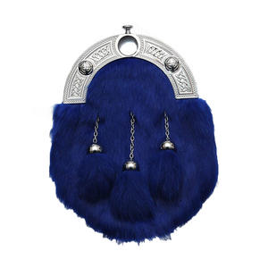 Fabrication professionnelle dernière conception fourrure de lapin Sporran robe complète fête écossaise mode sac en acier avec tambour et microphone - Product Image 2