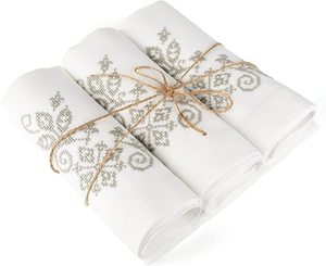 Serviettes en tissu de broderie serviettes de table lavables douces réutilisables pour la Table à manger OEM de dîner de famille de fête de mariage - Product Image 2