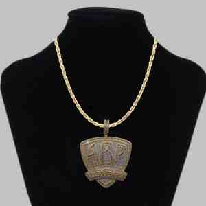 Collier pendentif en argent véritable 925 scintillant, personnalisé, diamant de laboratoire glacé, taille brillante, bijoux tendance de luxe hip-hop - Product Image 2