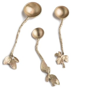 Mini cuchara de té mango de cara de Animal marino elegante acabado dorado perfecto para té café azúcar postre servir y tema costero café - Product Image 3