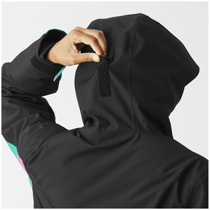 Custom Logo Men's Waterproof Windproof Breathable Ski Snowboard Suit with Zipper Closure Insulated <b>Fleece</b> Atlantic/Black - Product Image 4