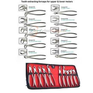 Juego de fórceps de elevadores de Cirugía Dental oral de acero inoxidable, juego de fórceps de elevadores manuales de 85 piezas - Product Image 3