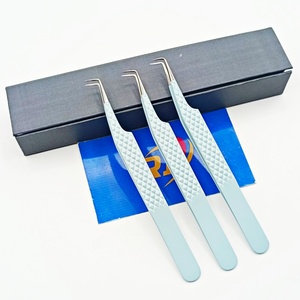 Professional <b>Eyelash</b> Extension Tweezers Stainless Steel Precision 90 Degree Customizable Color OEM Custom Logo Available - Product Image 4