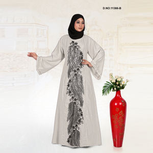 Modern Embroidered Abaya for Women | Long <b>Modest</b> <b>Dress</b> | Stylish Islamic Clothing - Product Image 2