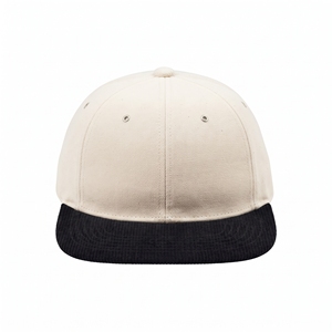 Casquette de baseball unisexe adulte en toile épaisse à visière plate, couleur unie, avec visière contrastante, ajustée, décontractée, toutes saisons - Product Image 1