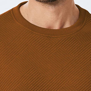 Produit très vendu Sweat-shirts pour hommes de couleur unie surdimensionnés Basiques en coton mélangé Sweat-shirt pour hommes surdimensionnés pour un usage décontracté - Product Image 4