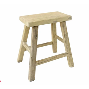 Tabouret carré vintage en bois de manguier de 30 pouces, ensemble de 1 pièce, élégant et durable, tabourets et poufs pour la maison - Product Image 3