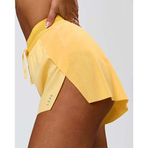 Shorts Deportivos de Cintura Alta para Mujer - Accelerate 3 Sunbeam - Limón - Product Image 1
