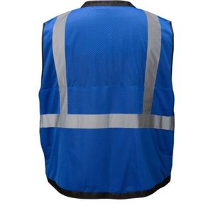 Chaleco DE SEGURIDAD reflectante profesional de alta visibilidad con cumplimiento ANSI y tela transpirable hecha en Pakistán - Product Image 4
