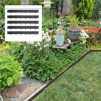Borde Metálico Flexible para Jardín OEM, Modelo 3D, Borde Elevado de Acero, Impermeable, Ecológico, Decorativo, Kit de Cercado para Paisajismo Exterior