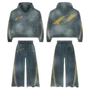 Survêtement évasé en impression numérique pour hommes, meilleur design, top tendance, survêtement évasé respirant pour hommes - Product Image 1