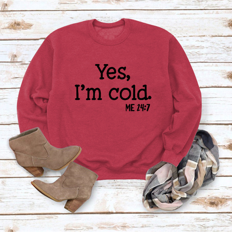Red sweatshirt (black font)