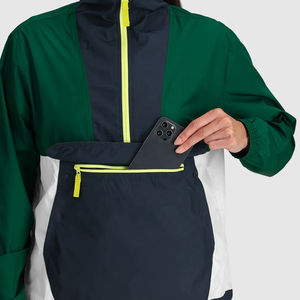 Ensemble coupe-vent sur mesure pour femmes grandes tailles, au-dessus du genou, uni, 100% coton, respirant, écologique, vente en gros - Product Image 5